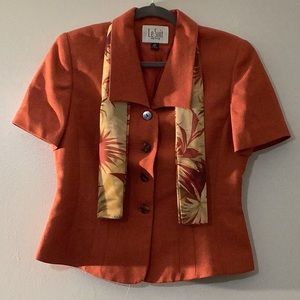 Le Suit Petite Women Jacket with Scarf